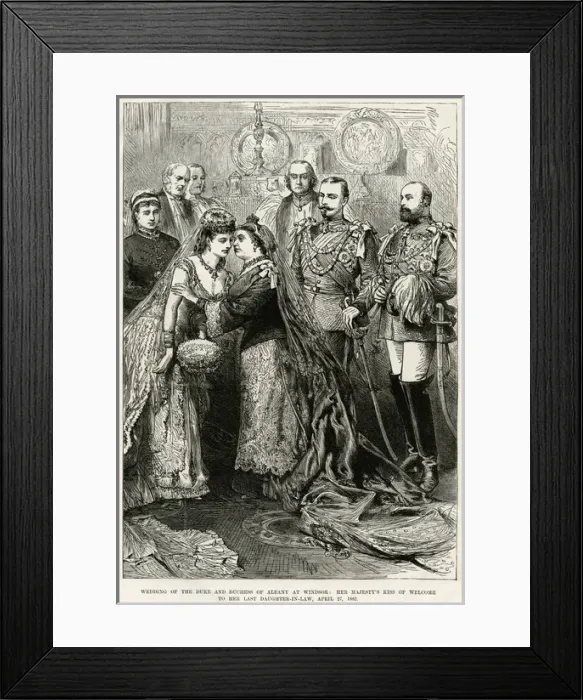 Framed Print : Leopold Weds Helen 1882 Framed Print : Leopold Weds Helen 1882