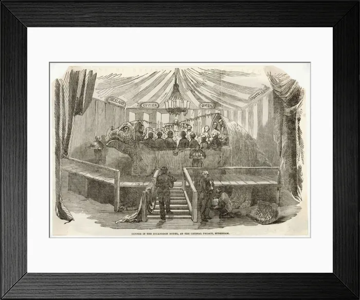 Framed Print : Dinosaur  /  Iguanodon Dine