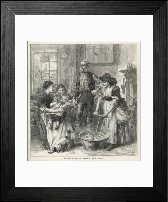 Framed Print : COLLIERs COTTAGE 1873 Framed Print : COLLIERs COTTAGE 1873