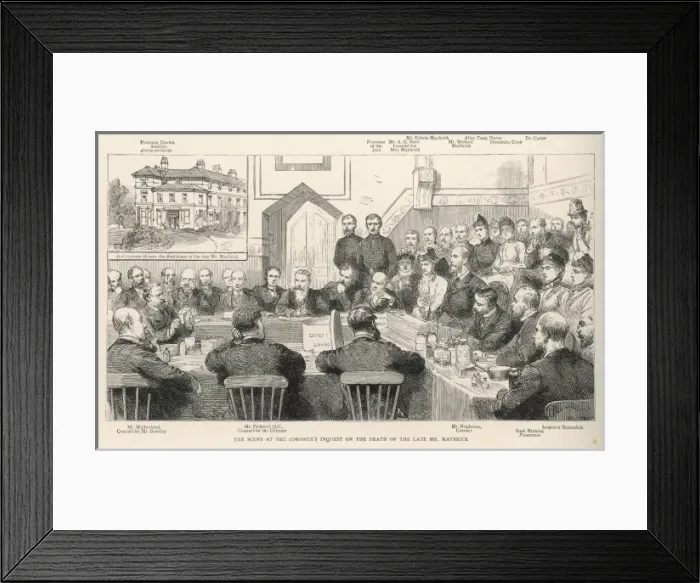 Framed Print : Crime / Maybrick / 1889 Framed Print : Crime / Maybrick / 1889