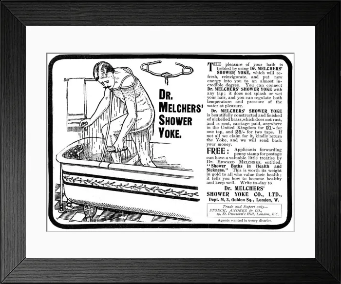 Framed Print : Dr Melchers Shower Yoke Framed Print : Dr Melchers Shower Yoke