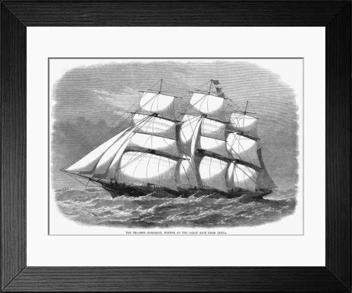 Framed Print : SPINDRIFT. British clipper for the China tea trade, which in 1868 won the ocean race Framed Print : SPINDRIFT. British clipper for the China tea trade, which in 1868 won the ocean race