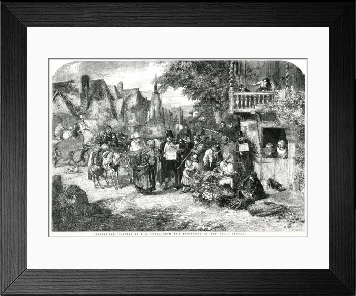 Framed Print : Market day 1856 Framed Print : Market day 1856