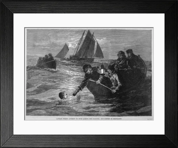 Framed Print : Captain Webb 1875 Framed Print : Captain Webb 1875