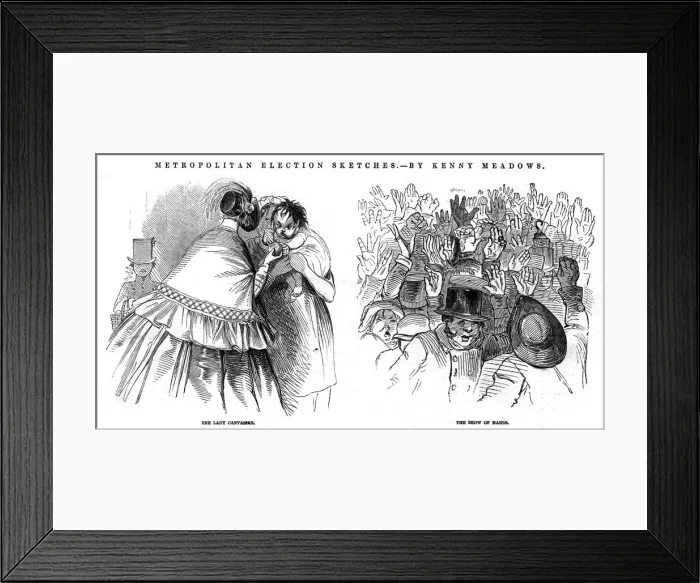 Framed Print : CANVASSER  /  SHOW OF HANDS