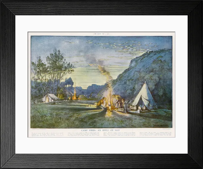 Framed Print : 20S CAMPING CLUB Framed Print : 20S CAMPING CLUB