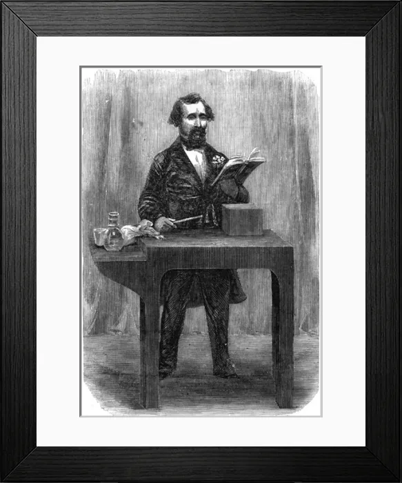 Framed Print : Charles Dickens reading to an audience