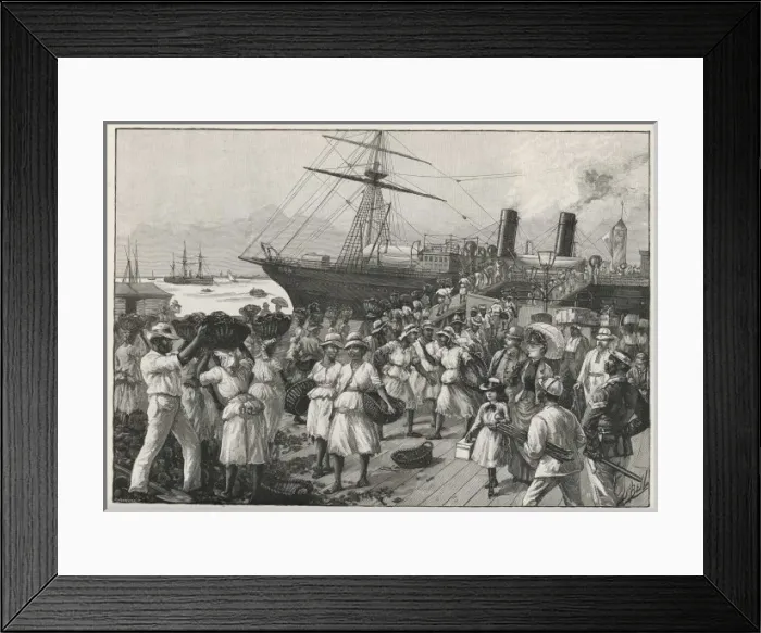 Framed Print : Coaling at Jamaica Framed Print : Coaling at Jamaica