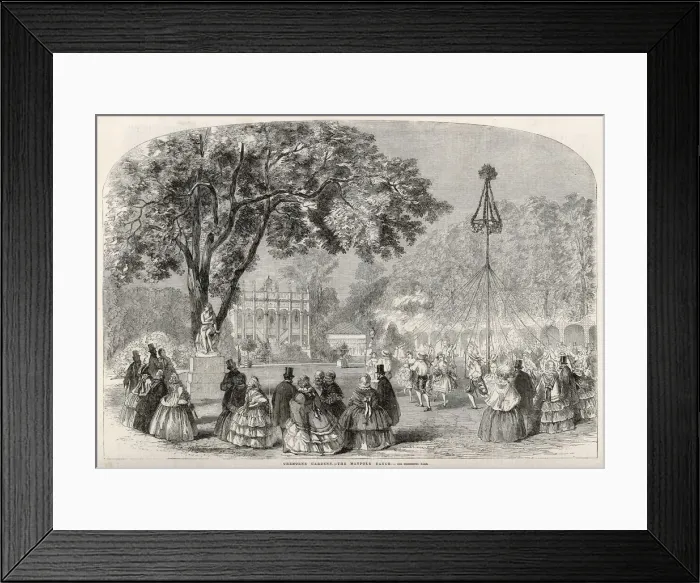 Framed Print : MAYPOLE DANCE 1858 Framed Print : MAYPOLE DANCE 1858