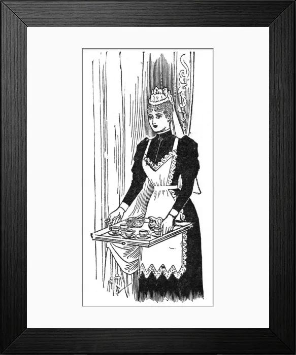 Framed Print : Housemaid with Tray Framed Print : Housemaid with Tray