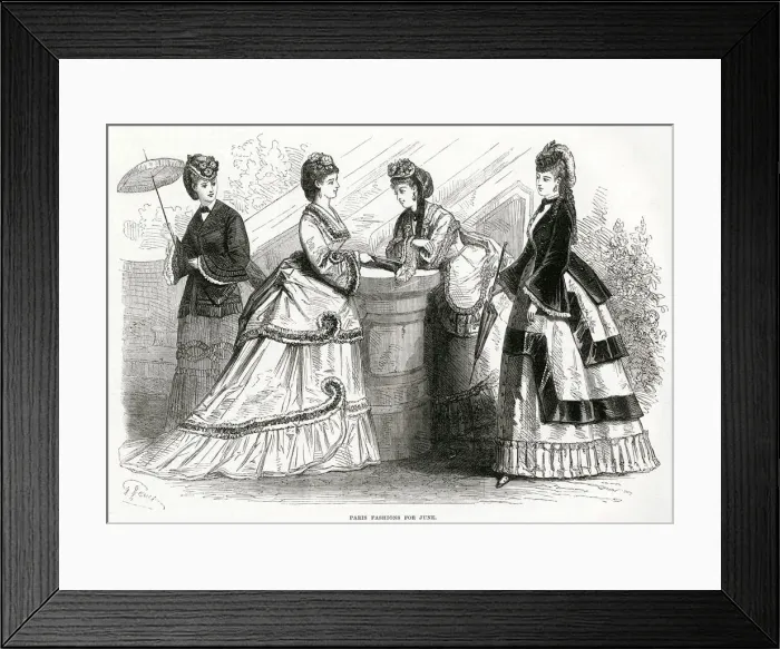 Framed Print : Fashions for June 1870 Framed Print : Fashions for June 1870