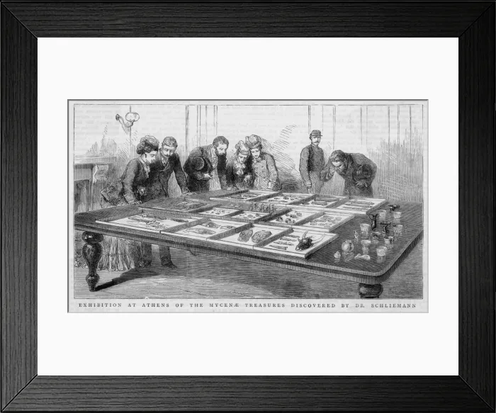 Framed Print : Finds from Mycenae  /  1877