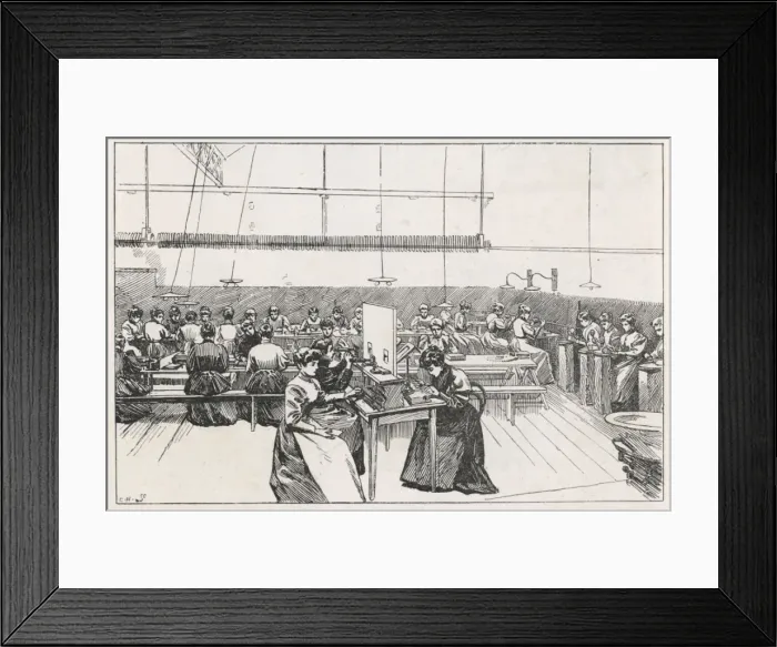 Framed Print : Industry / Textiles / Silk Framed Print : Industry / Textiles / Silk
