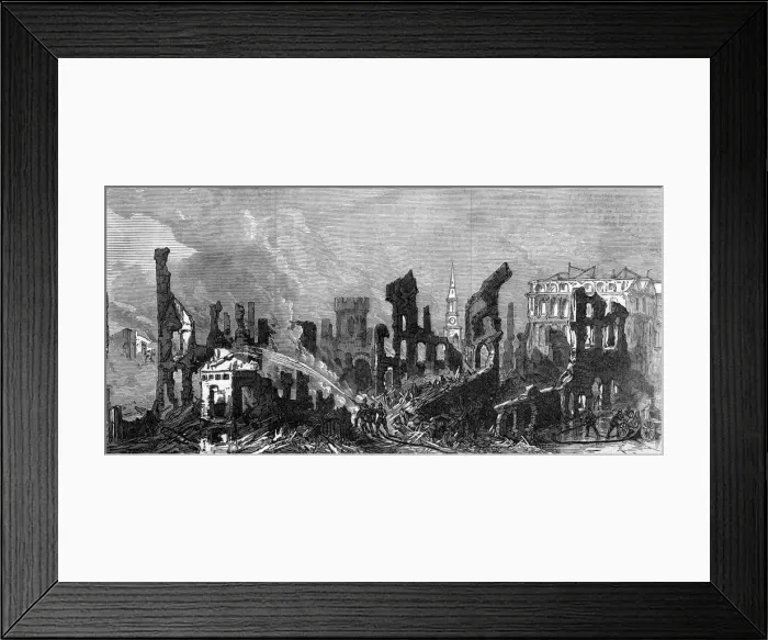 Framed Print : BOSTON FIRE 1872 Framed Print : BOSTON FIRE 1872
