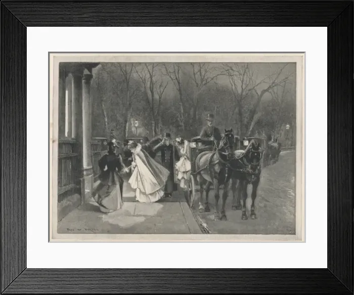 Framed Print : Arriving for a Party Framed Print : Arriving for a Party