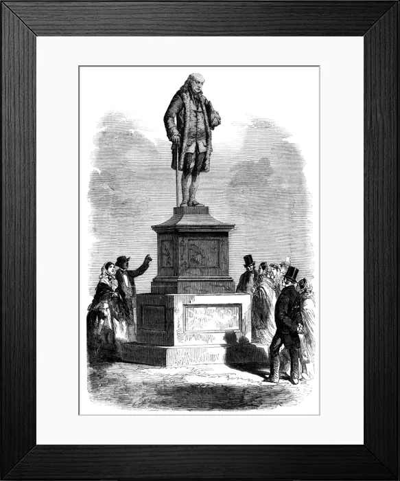 Framed Print : Franklin / Statue / Iln Framed Print : Franklin / Statue / Iln