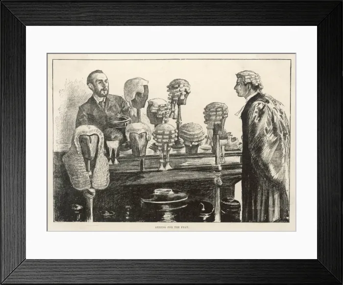 Framed Print : Lawyer / Fashionable Wigs Framed Print : Lawyer / Fashionable Wigs