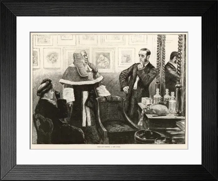 Framed Print : Judge Checks Appearance Framed Print : Judge Checks Appearance