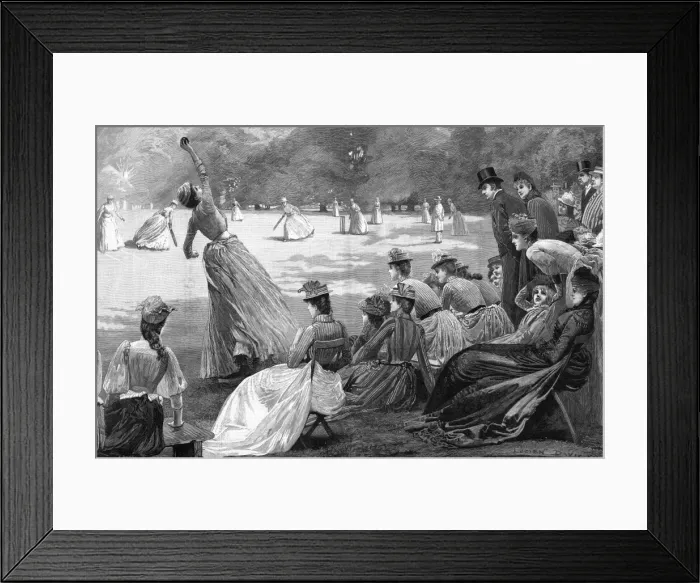 Framed Print : Ladies Cricket Match