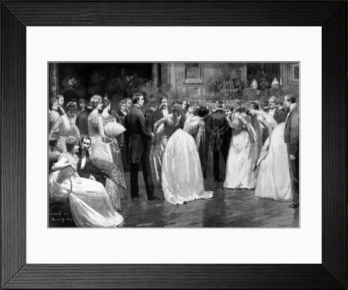 Framed Print : Christmas Dance 1889