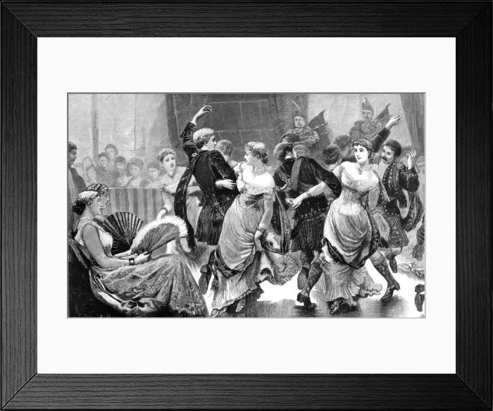 Framed Print : Scottish Ball 1878 Framed Print : Scottish Ball 1878