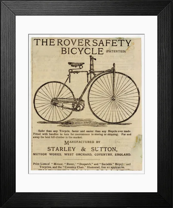 Framed Print : Rover Safety Bicycle Framed Print : Rover Safety Bicycle