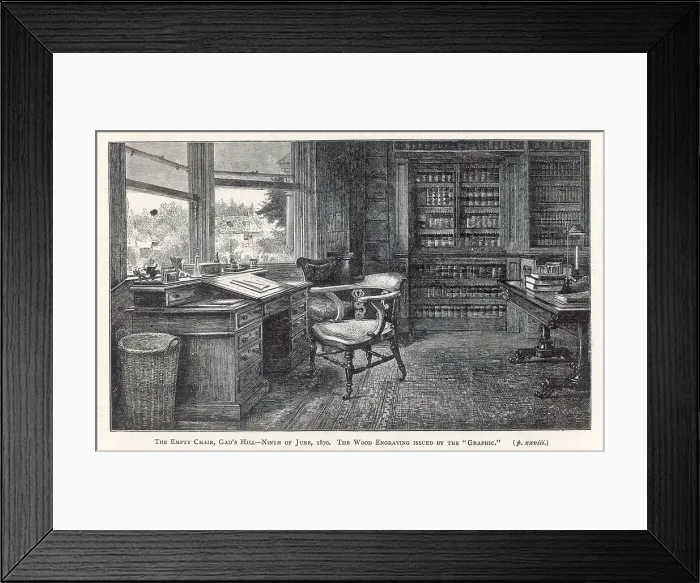 Framed Print : Dickens  /  Empty Chair