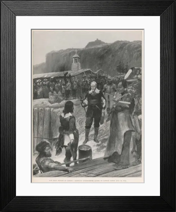 Framed Print : Champlain Surrenders Framed Print : Champlain Surrenders