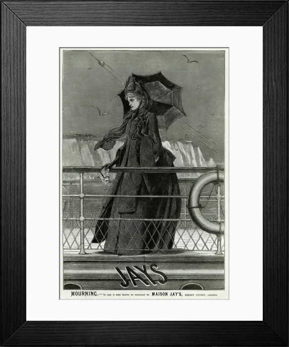 Framed Print : Advert for Jay's mourning dress 1888 Framed Print : Advert for Jay's mourning dress 1888