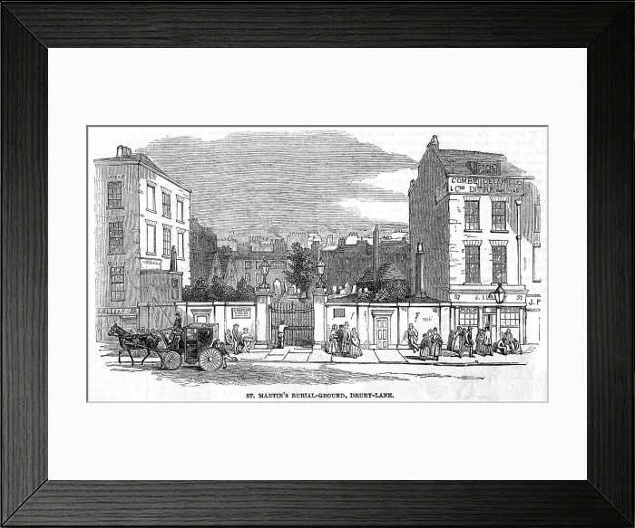 Framed Print : CEMETERY, DRURY LANE Framed Print : CEMETERY, DRURY LANE