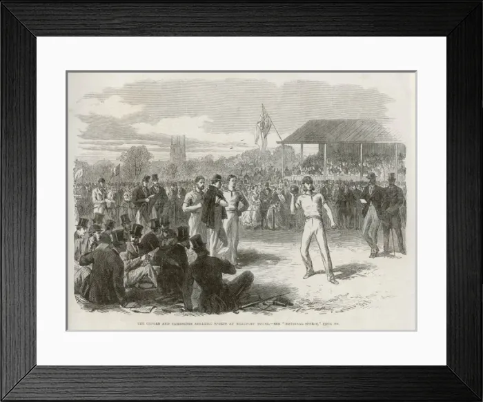 Framed Print : Putting the Shot, 1867