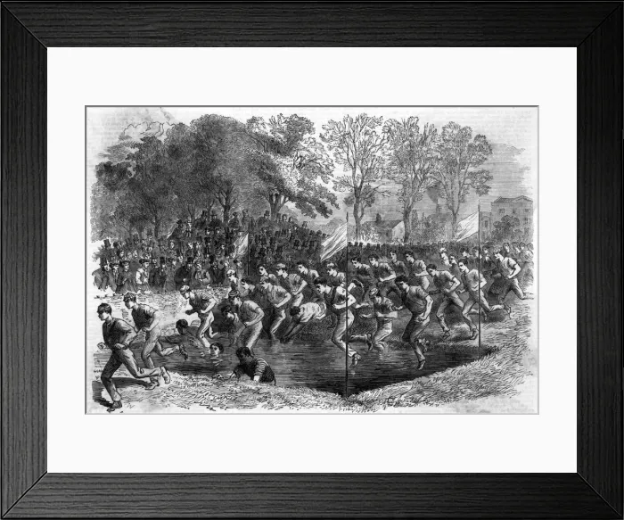 Framed Print : RUNNING AT WOOLWICH 1867