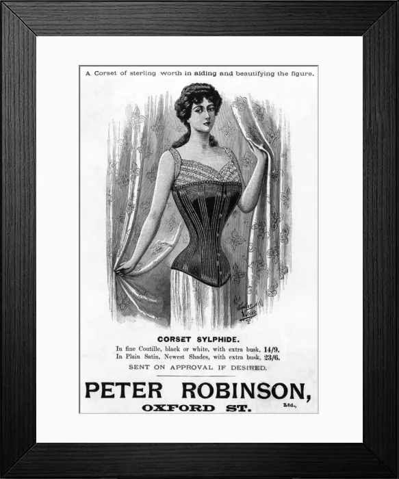 Framed Print : Peter Robinson Corset Framed Print : Peter Robinson Corset