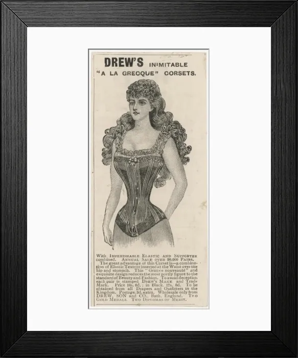 Framed Print : Drews Corset Framed Print : Drews Corset