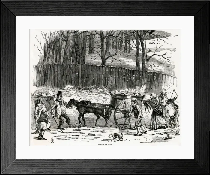 Framed Print : Ice cart in London 1850 Framed Print : Ice cart in London 1850