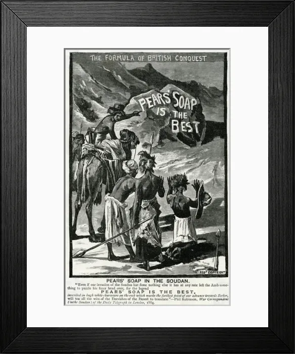 Framed Print : Advert for Pears soap in the Sudan 1887 Framed Print : Advert for Pears soap in the Sudan 1887