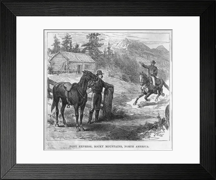 Framed Print : Pony Express in Rockies Framed Print : Pony Express in Rockies