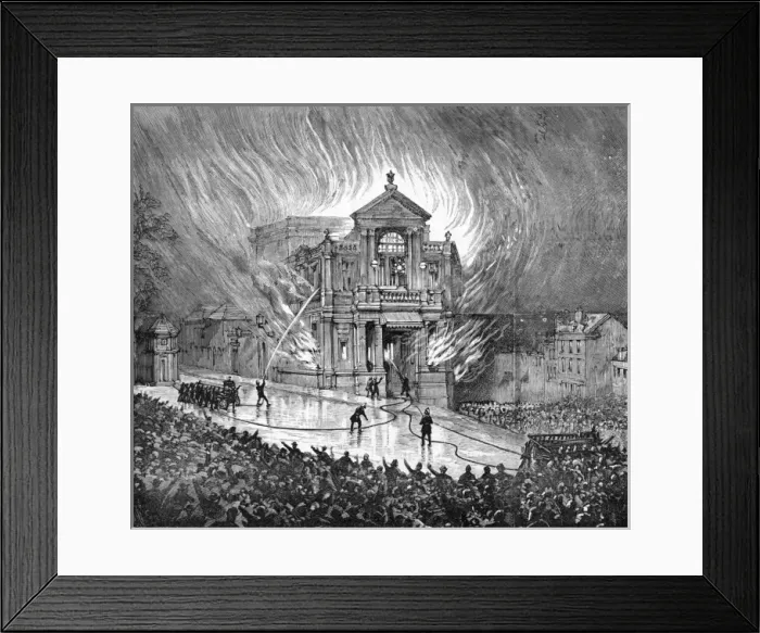 Framed Print : Fire / Exeter / 1887 / Graphic Framed Print : Fire / Exeter / 1887 / Graphic