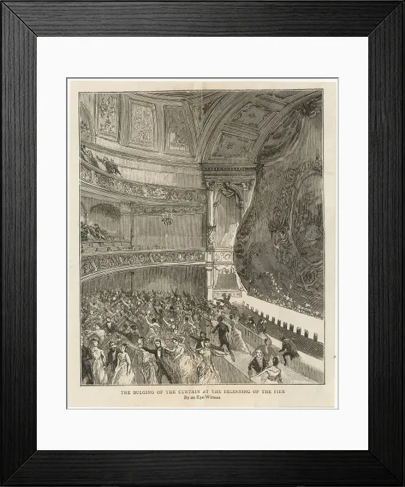 Framed Print : Bulging of the theatre curtain Framed Print : Bulging of the theatre curtain