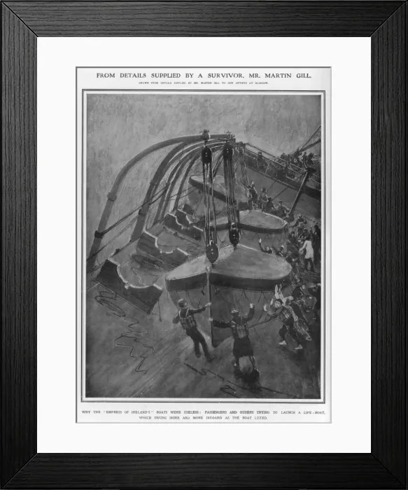 Framed Print : Empress of Ireland Sinks