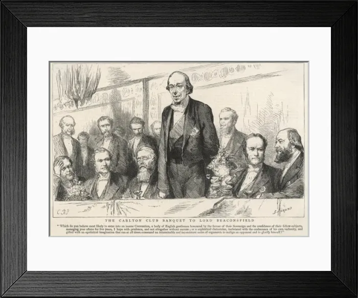 Framed Print : Disraeli / Carlton Club Framed Print : Disraeli / Carlton Club
