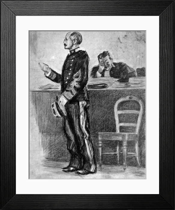 Framed Print : Dreyfus Stands Trial