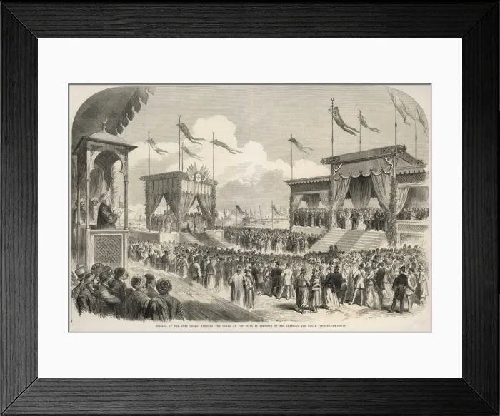 Framed Print : Suez Canal Opens
