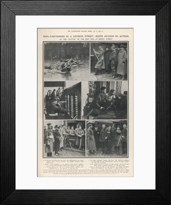 Framed Print : Siege of Sidney Street Framed Print : Siege of Sidney Street