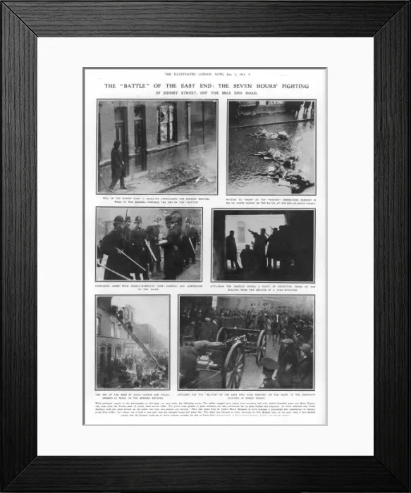 Framed Print : Siege of Sidney Street Framed Print : Siege of Sidney Street