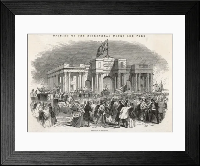 Framed Print : Birkenhead Park Opened Framed Print : Birkenhead Park Opened