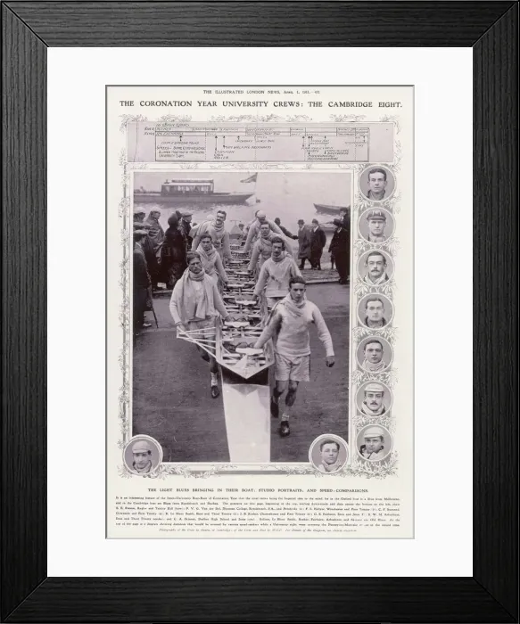 Framed Print : Cambridge Eight 1911 Framed Print : Cambridge Eight 1911