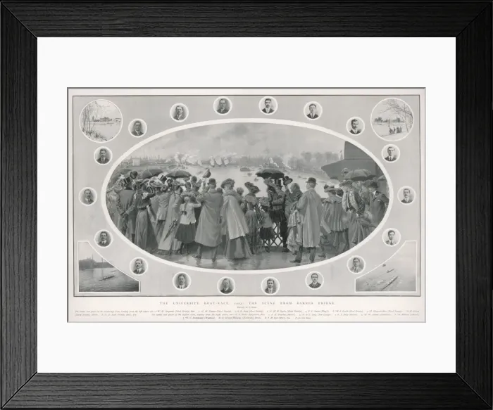 Framed Print : Boat Race Barnes Bridge Framed Print : Boat Race Barnes Bridge