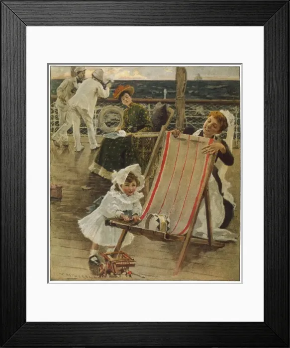 Framed Print : Passengers on Cruise 19C Framed Print : Passengers on Cruise 19C