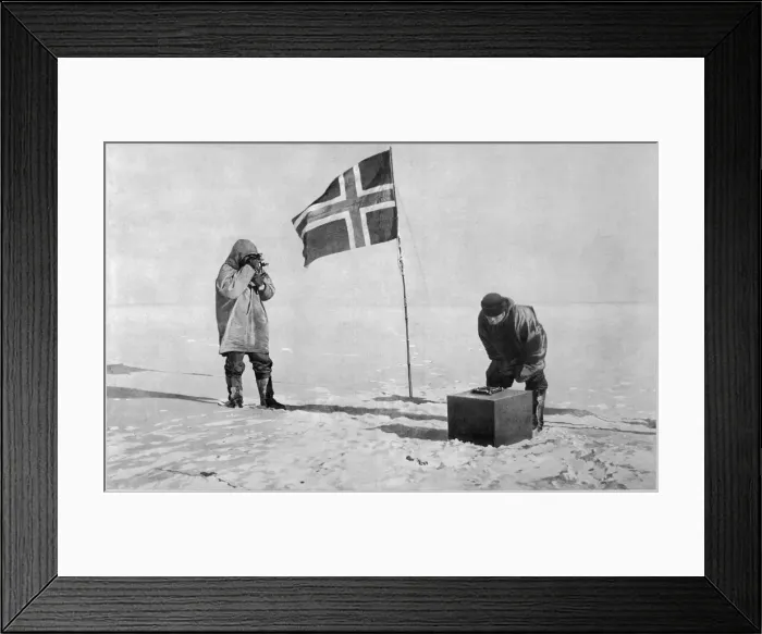 Framed Print : Amundsen / Taking Bearing Framed Print : Amundsen / Taking Bearing